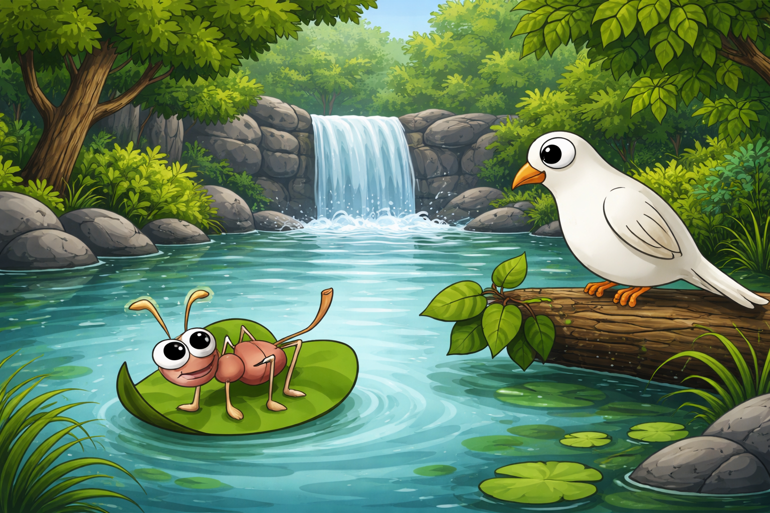 Persahabatan Semut dan Merpati