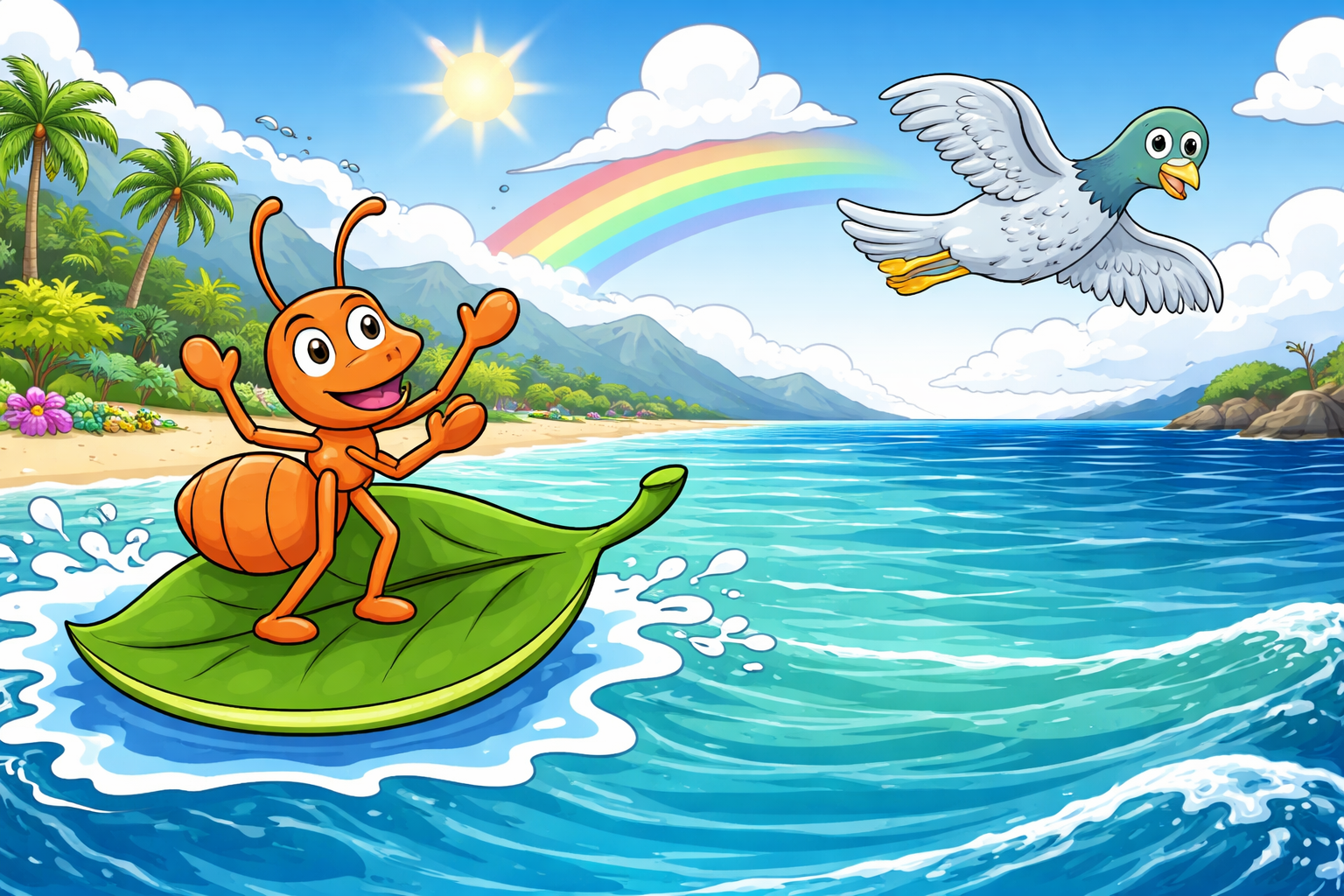 Persahabatan Semut dan Merpati
